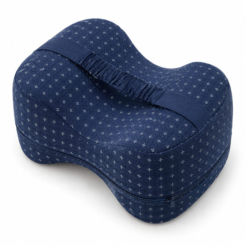 Studio photo | Knee Pillow for Side Sleepers | Navy Blue